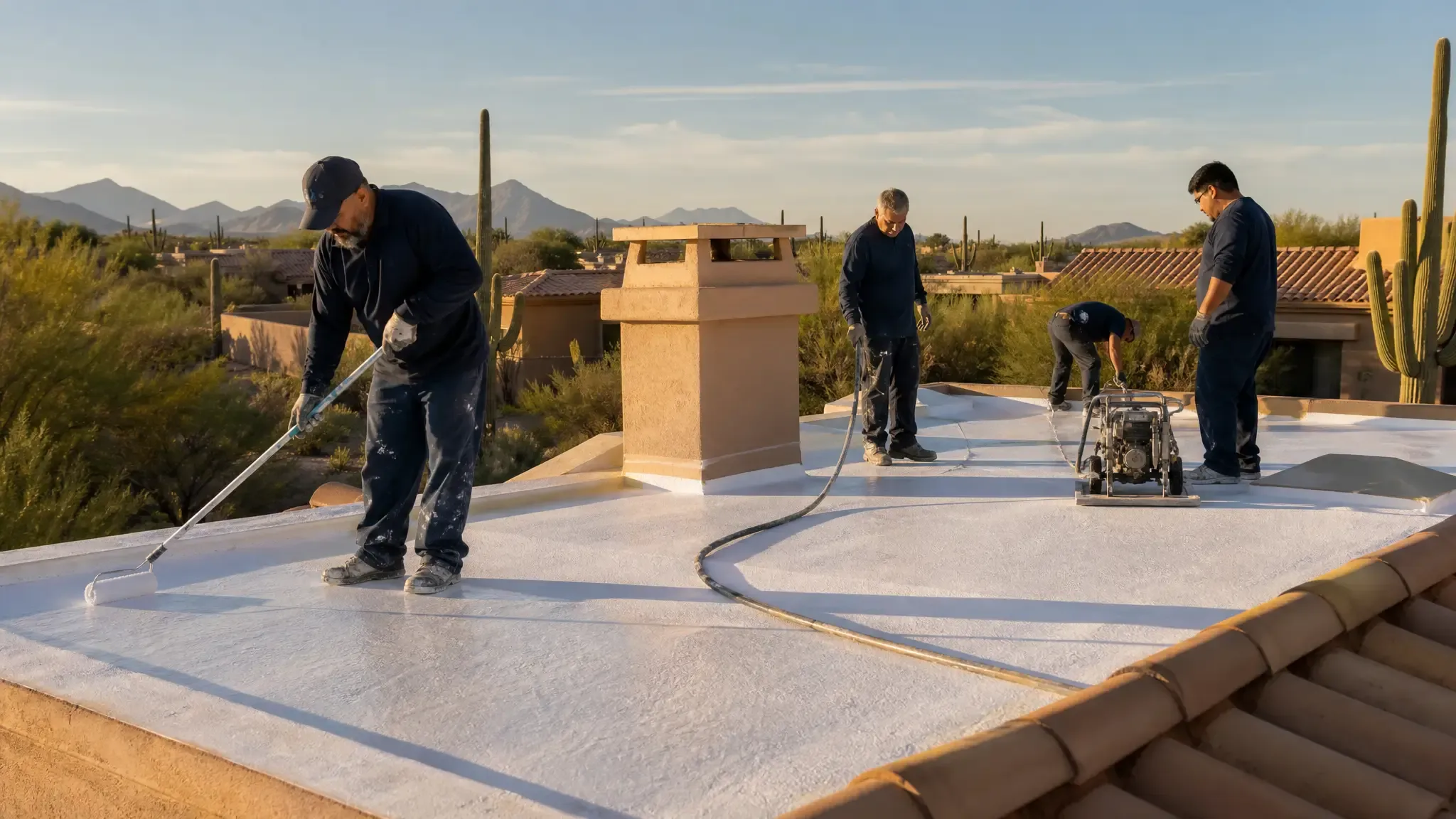 Foam Roof Recoating in Phoenix Metro